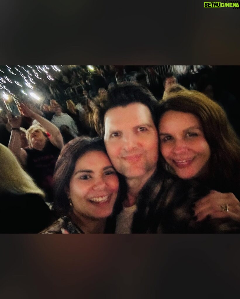 Adam Scott Instagram - So lucky to see @BillyJoel last night with my two favorite ladies. Holyyyy shit so fun. Incredible show: 3 hrs, every single song a SCC (Stone Cold Classic) and so many not even played. Billy is the best, and unparalleled as far as SCCs (Stone Cold Classics) are concerned. SCC is an abbreviation for “Stone Cold Classic”. cc: @scottaukerman