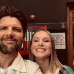 Adam Scott Instagram - Well well well. Look who I run into backstage at @GoodMorningAmerica… @kristenanniebell!