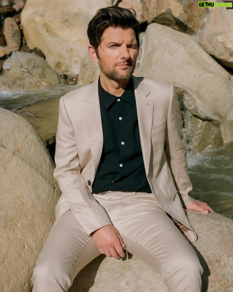 Adam Scott Instagram - Love the folks at @sharpmagazine and had a great time shooting with @patmartin__ Styling: @badnewsbritt @thewallgroup Grooming: @kimverbeck @thewallgroup