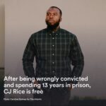 Adam Scott Instagram – An innocent man, CJ Rice, was finally freed yesterday after being exonerated for a crime he didn’t commit—after 13 YEARS in prison. Thanks to @innocenceproject, @jaketapper & many others, CJ is finally out—and could use our help. Any amount is appreciated, gofundme link in my bio.