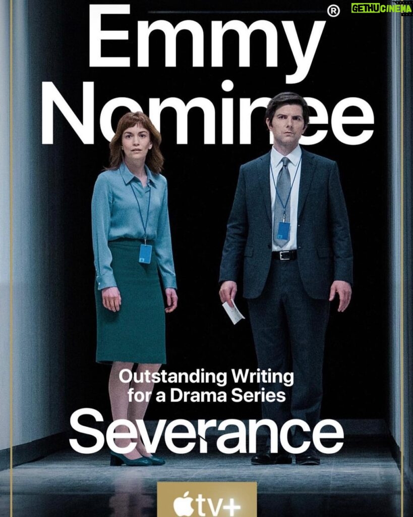 Adam Scott Instagram - Still stunned and so proud of Severance and it’s 14 (!) Emmy nominations—holy cow—THANK YOU to @tvacademyimpg It’s a huge group of incredibly talented people who make this show, and I couldn’t be happier to be among them! ❤️