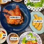 Airi Taira Instagram - 夜ごはん♡ 子供が2人目までの頃はレシピ本見たりファットアダプトレシピ見たりしてたのに… もう今はレシピ本見るということさえなくなった🥲 私は自分が食べる物を記憶する為に写真撮るんだけど… こう見ると私が作る時は同じような物しか作ってない😅タラーン) そして簡単なものばかり🙃 おしゃれごはんってセンスがないとダメだね🥲 今はとにかくお風呂からのご飯からの寝かしつけまでの時間が勝負時間💪 #平飯#ごはん記録#よく食べる男子達#量が足りなくなってくる#成長早いし凄い#しらすサラダ#定番