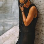 Aisha Dee Instagram - Even the rain couldn’t stop these fits. Wearing @cosstores_au Atelier in Rome #COSAustralia