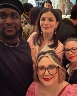 Aisling Bea Instagram - This Barbie runs an ethical bank with no connection to fossil fuels. 
Thanks to @bafta & @vanityfair for having me & the gals at your pardeee & mostly to @thedecklondon_ for loaning me this gorgeous Jam Mallow Biscuit tasty looking suit. 
Love this brand. They’re the only female owned tailors on Saville Row, they advocate for slow fashion pieces you get made to last working with sustainable mills & sourcing ethical & durable materials. 
All my jewellery are old bits from @alighiri @chupi second hand bits from @vestiare & a @chooselove necklace from Rachel Jackson. “Why do I need to know this Aisling?”, “Well Greg, you may not need to know but if I don’t add this bit people bloody flood my dms with questions”. 

@ee @loopvip
#EERisingStar
#EEBAFTAs #aislingrecommendsecoorsociallyconsciousbrandseverydayuntilxmas