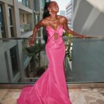 Aja Naomi King Instagram - Just pure JOY 💫 Had a great time @criticschoice and am grateful to the glam fam for this gorgeous look! @waymanandmicah @joannasimkin @hairjunkierandy @lorealparis @oscardelarenta @jimmychoo @rogervivier @michelson_ari