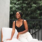 Aja Naomi King Instagram - Practicing looking casual whilst reclining on chair