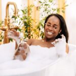Aja Naomi King Instagram - I mean…who doesn’t love a bubble bath!