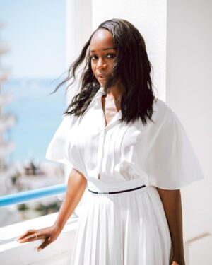 Aja Naomi King Instagram - I love it here 💕
@miumiu 

#cannesfilmfestival