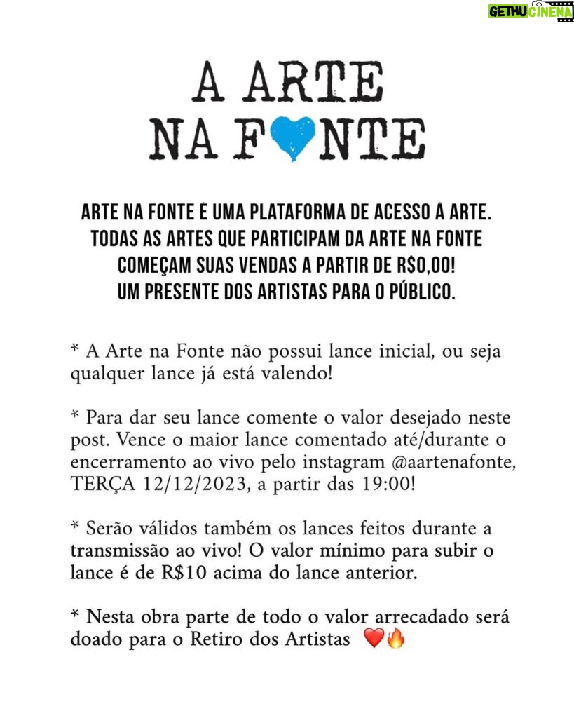 Alanis Guillen Instagram - [ VENDA ENCERRADA ] Estão valendo os lances para a linda obra da artista Alanis Guillen @alanissguillen nesta edição da @aartenafonte em favor da @retirodosartistas.org.br . . * A Arte na Fonte não possui lance inicial . Ou seja qualquer lance já está valendo! 💚🍀 ⠀ ⠀ ⠀ ⠀ ⠀ ⠀ ⠀ ⠀ ⠀ ⠀ ⠀ ⠀ ⠀ ** Para dar seu lance comente o valor desejado neste post. Vence o maior lance comentado até/durante o encerramento ao vivo pelo instagram @arte_na_fonte , TERÇA 12/12/2023, a partir das 19:00! *** Serão válidos também os lances feitos durante a transmissão ao vivo! O valor mínimo para subir o lance é de R$10 acima do lance anterior. ⠀ **** Parte de todo valor arrecadado será destinado o Retiro dos Artistas @retirodosartistas.org.br ⠀ ⠀ ⠀ . ———- Nome: “Velejo” . . Artista: Alanis Guillen @alanissguillen Técnica: acrílica sobre tela. Tamanho: 60cm x 90cm Ano: 2023 Atriz natural de Santo André - São Paulo, iniciou no teatro aos 15 anos, estreando na televisão em 2019 como Rita em Malhação e em 2022 interpretou Juma em Pantanal. Sua relação com artes plásticas, em especial a pintura, surge na adolescência a partir de pesquisas no teatro, despertando o desejo de explorar texturas, cores, imagens e o tempo que se criava ali. Durante a pandemia passou a dividir espaço/tempo, aprender e aprofundar com sua amiga artista plástica Rosangela Brabo, e quando retornou ao Rio de Janeiro iniciou o curso de Pintura Além do Quadro com Bernardo Magina. Seu processo é um experimento pessoal em busca da autoexpressão. Buscando explorar as diversas possibilidades dos materiais utilizados, sem seguir uma técnica ou teoria exata. Idealização: . Ponte Cultural @pontecultural.Art . . Realização . Arte na Fonte @aartenafonte . . Apoio: . Amstel @amstelbr . Vogue Square @voguesquareoficial . Retiro dos Artistas @retirodosartistas.org.br