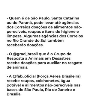 Alessandra Ambrosio Instagram - My heart’s heavy for my dear Rio Grande do Sul. The floods have hit hard, leaving families stranded and cities underwater. It’s devastating.

In these tough times, we can’t sit idle. More than ever, we need to join forces and help those who need it most.  I’ve rounded up some ways you can pitch in, even if you’re far away.

First up, there’s a crowdfunding campaign by @badincolono. Just click the link in my bio to donate. Plus, the state government, @governo_rs, has ways for us to lend a hand, too.

People have lost everything, so anything you can spare counts. From hygiene kits to blankets and food, every little bit helps. Let’s show some love and support to get Rio Grande do Sul back on its feet. ❤️‍

#SOSRioGrandeDoSul #AjudaRS

Meu amado Rio Grande do Sul precisa da nossa ajuda! Nos últimos dias, a região tem sido afetada por uma catástrofe climática sem precedentes, afetando muitas famílias e deixando cidades submersas. Mais do que nunca, é preciso unir forças e ajudar quem tanto precisa. 

Reuni nesse post opções de doação em dinheiro que podem ser feitas também por quem está fora do Brasil. A primeira é uma @vakinha criada pelo @badincolono (que vocês podem doar clicando no link que coloquei na minha bio) e a segunda, uma opção disponibilizada pelo governo do estado @governo_rs

Mas nesse momento, toda ajuda é bem-vinda! Muitas famílias estão desabrigadas e perderam tudo. Existem diversos pontos de coleta disponíveis e instituições que estão recebendo doações de kits de higiene e limpeza, colchões, roupas de cama, travesseiro e cobertores, agasalhos e roupa, brinquedos para as crianças, ração para animais... Façamos uma corrente de amor para que o meu povo gaúcho possa se reerguer. ❤️‍🩹

#SOSRioGrandeDoSul #AjudaRS