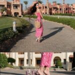 Alessia Tresoldi Instagram - These Egypt days 🐫🦎 ❤️ Gli outfit che mi hanno accompagnata in questo viaggio sono di @sinsay Code: 847ITPSIN —> 10%off on all (available for 7 days with no limits on minimum spend) @sinsay_it _supplied_ #Egypt #Farsha #farshacafe #SharmElSheik #asia #Charmillion #charmillionclubresort #resort #desert #deserto #motorata #camels #cammelli #snorkeling #pink #barbie #feet #barbiefeet #tresoldi