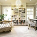 Alexandra Breckenridge Instagram - I can't believe this is my office!!! Thanks to @rcartwrightdesign Rebecca is a Genius!! wallpaper - @schumacher1889 floor lamp - @visualcomfortco chandelier - @arteriorshome desk - @aronsonwoodworks daybed - @serenaandlily rug - @jaipurliving Photographs-@soniceditions