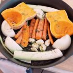 Alexandra Breckenridge Instagram - Butternut squash, leek soup when butternut squash One week Two. Onions. Five cloves garlic 4 carats Fresh thyme sprinkled Salt and pepper drizzle with olive oil Bake 450 for 40 minutes or until veggies are soft use about 3 cups vegetable broth half can coconut milk and an emulsion blender to smooth until soup consistency add curry and cumin, seasonings to taste, adjust salt and pepper to your liking.