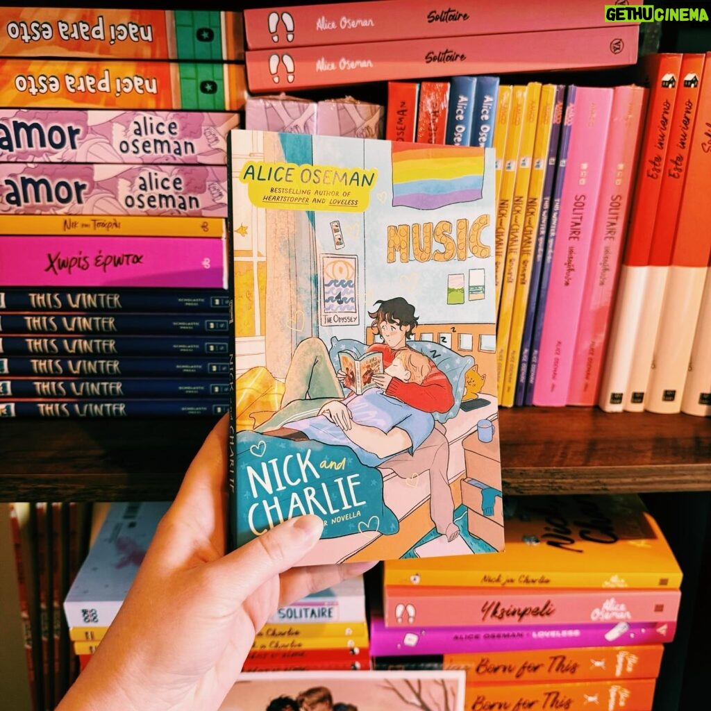 Alice Oseman Instagram - So I’ve heard some of you have found out a little secret… the new UK paperback of NICK AND CHARLIE, out February 29th, features a new short story by me! You’ll get to read about Nick’s first day at university, entirely in the form of Nick and Charlie’s texts to each other. I’m sure Nick’s first day will be totally fine and absolutely nothing will go wrong whatsoever! 😁 I’m also excited to share that if you preorder any of the new UK paperbacks of my novels (out Feb 29th) from any of the bookshops listed below, you’ll receive an exclusive print of Pip and Rooney from Loveless! Preorder from one of these bookshops by midnight on Wednesday 21st: @dial_lane_books @gayonwye @gayprideshopuk @gaysthewordbookshop @griffinbooksuk @mainstreethare @mrbsemporium @portybooks @queerlituk @wonderlandbookshop !!! 📚✨👏 (T&Cs: Participating bookshops only. Only one A5 print per customer. Orders must be placed by midnight on Wednesday 21st February. Print will be shipped with order.)