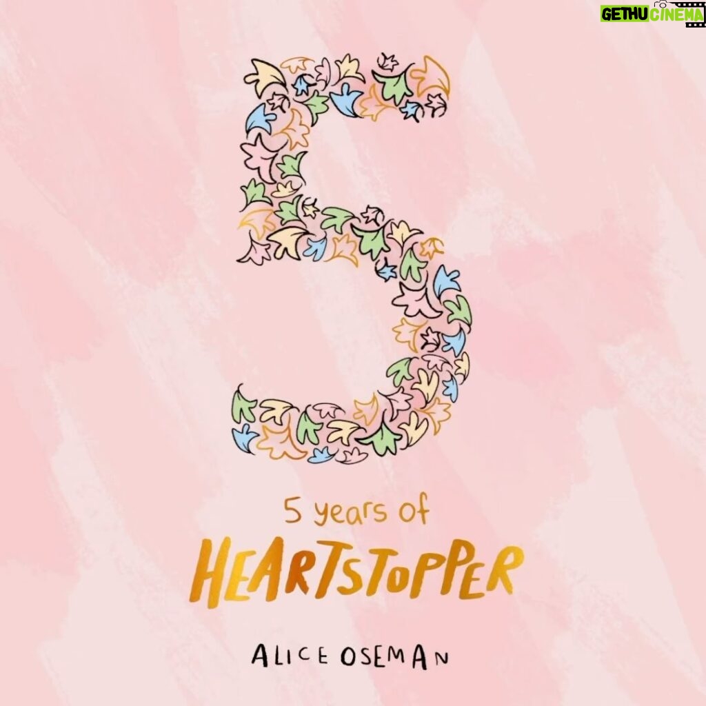 Alice Oseman Instagram - 5 years of Heartstopper! We can’t believe it’s been 5 whole years since Volume 1 published and we’re still falling head over heels for Nick and Charlie. Tell us how many times you’ve read Volume 1 in the comments below! 🍂 #heartstopper #nickandcharlie #5yearsofheartstopper #anniversary #5yearanniversary #heartstopperedit #osemanverse #aliceoseman