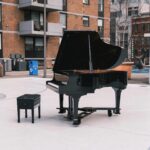Alicia Keys Instagram - Hell’s Kitchen takes place in a building named Manhattan Plaza and we shot the Kaleidoscope music video at the real place where I grew up 🤯🤯🤯💙💙💙 What was so special about this building is that it’s the only one of its kind. With affordable housing for artists. So, everyone who lived there was a poet, a composer, a playwright, a violinist, an artist. The Ellington Room was where I did all my piano recitals as a girl. At the time, I would’ve never imagined this building held the experiences to one day create a Broadway play! Sometimes everything we’ve been waiting for is not as far as we think. This building was magical and so is this show! Get your tickets to @HellsKitchenBway 💛💛💛 This story will touch you! I promise! #RememberWhereDreamsBegin