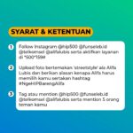 Alifa Lubis Instagram - Upload foto bertemakan 'streetstyle' ala Alifa Lubis dan berikan alasan kenapa Alifa harus memilih kamu dan jadilah pemenang Yamaha Mio M3 125, Samsung Galaxy A54 dan Saldo Gopay! Dapatkan juga konten video dan foto ekslusif dari Alifa Lubis! Begini syarat dan ketentuannya: 1. Follow Instagram @hip500 @funseleb.id @telkomsel @alifalubis serta aktifkan layanan di *500*159# 2. Upload foto kamu bertemakan 'streetstyle' ala Alifa Lubis dan berikan alasan kenapa Alifa harus memilih kamu sertakan hashtag #NgeHIPBarengAlifa 3. Tag atau mention @hip500 @funseleb.id @telkomsel @alifalubis serta mention 5 orang teman kamu Jangan lupa untuk kirimkan data diri lewat form yang ada di bio instagram @funseleb.id setelah mengikuti seluruh syarat dan ketentuan yang ada ya! Lihat syarat dan ketentuan selengkapnya di #NgeHIPBarengAlifa Periode: 12 April 2024 s/d 12 Agustus 2024 #hip500 #telkomsel #kuisinstagram #kuisterkini #giveawayindonesia #ngehipbareng #NgeHIPBarengAlifa #AlifaLubis