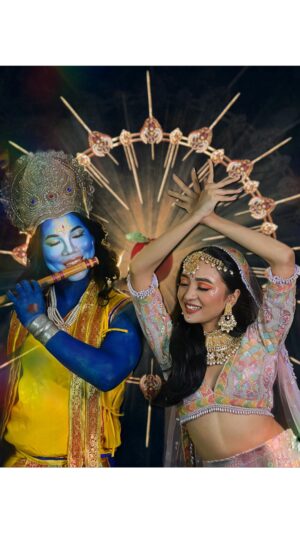 Alisha Rai Instagram - Jay Shree Radha Krishna ❤️
_
_
Krishna Costume @cindrelladresshouse 
Radha Dress @sowarna_by_sony 
Assisted by @nafimakeup 
Styled by @rajesh_jung_bharati 
_
_
_
#réel #reels #reelitfeelit #reelkarofeelkaro #reelsinstagram #reelvideo #reelindia #reelviral #explorepage✨ #krishnajanmashtami #radhakrishna #divinish #hausofdivinish