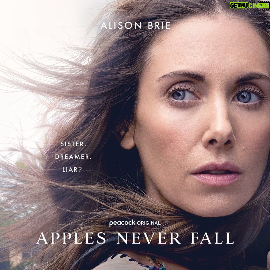 Alison Brie Instagram - Liar?! Guess you’ll have to watch to find out. 😏 All episodes of APPLES NEVER FALL are streaming NOW!! @peacock #applesneverfall