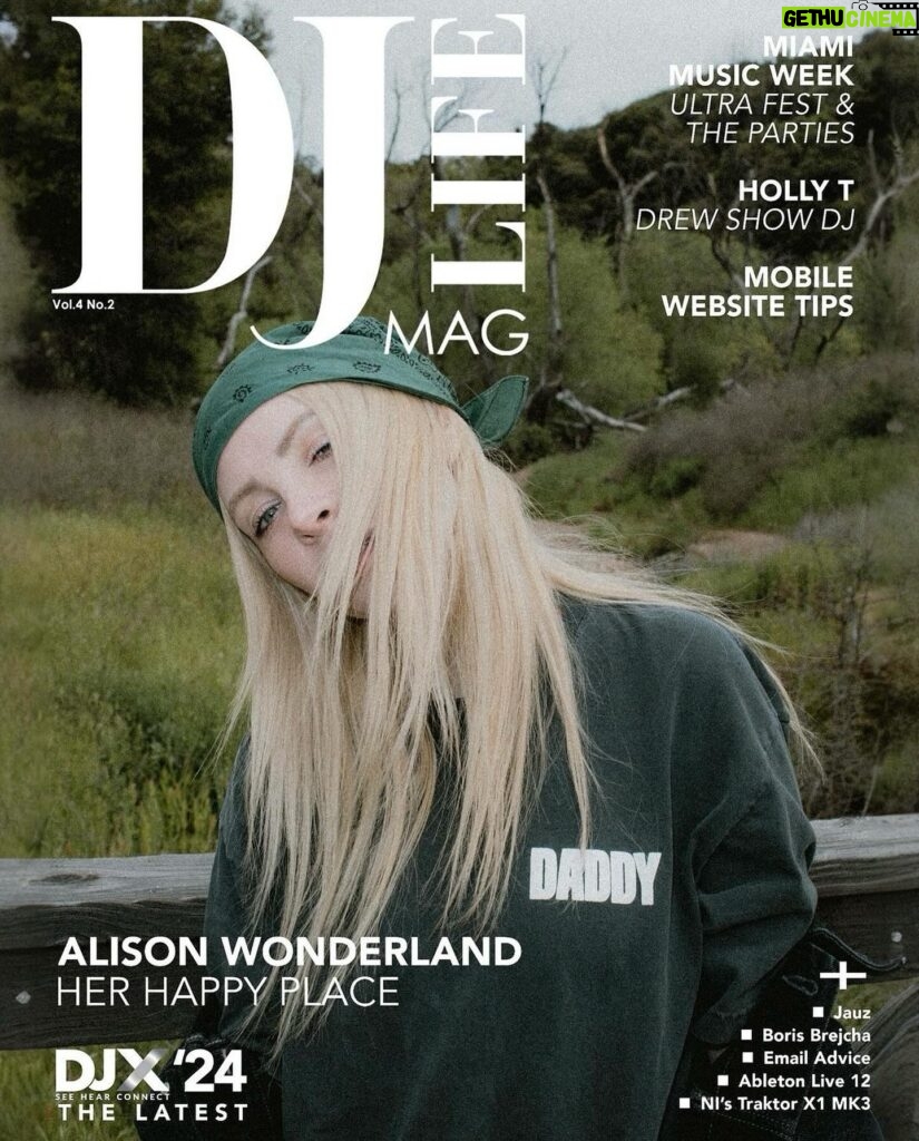 Alison Wonderland Instagram - Daddy’s on the cover of Dj Life Mag 🤠 photo by @donslens