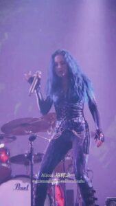 Alissa White-Gluz Instagram - You know you’ve reached the end of the show when we all just start throwing shit… Thank you for the footage from tonight’s show @shinkiro_2024