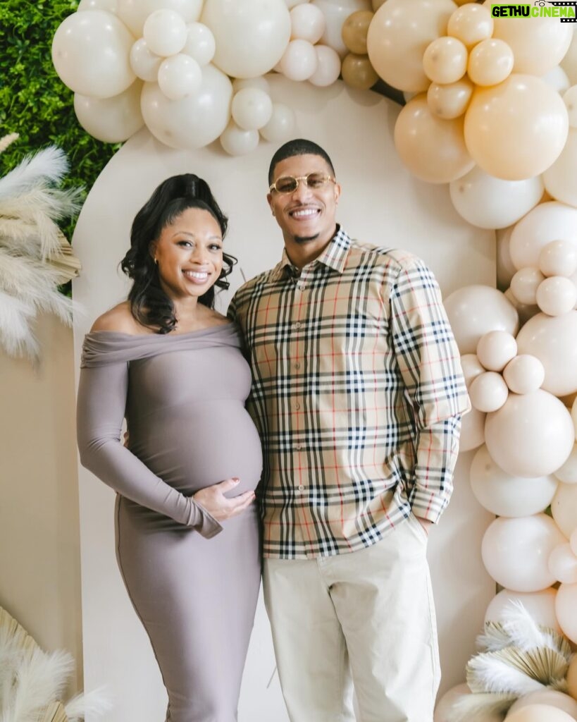 Allyson Felix Instagram - I married a man from Detroit….of course he’s wearing burberry carti’s at the baby shower @blackdetroiters #fortheculture