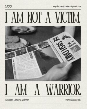 Allyson Felix Instagram - How the Saysh Maternity Returns Policy was born. I am not a victim, I am a warrior.