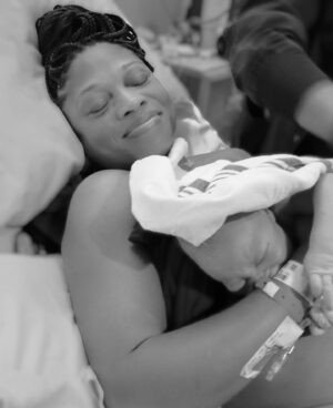 Allyson Felix Instagram - This journey!! After the traumatic and life threatening delivery I had with Cammy due to severe pre-eclampsia, the most important thing I wanted from this birth was for my son and I to survive. I’m so grateful to God that we did!🤍🙏🏾

I was blessed to have the unmedicated VBAC that I wanted so badly. Instead of sharing the usual challenges and traumas around birthing, I get to share the most beautiful, powerful, ridiculously hard yet insanely rewarding experience. My heart is bursting with gratitude because, this time it’s a story of joy and healing. Having a doctor who looked like me, understood my fear, listened and made me feel safe was everything! I simply could not have done it without my doula @chandlerchrista . She was the support and guide that I needed. She believed in me and encouraged me when I started to doubt myself. @doulalovescreation gave me the tools to be able to birth naturally using hypnobabies. My partner @supermanferg was my rock through it all.

My advocacy work around black maternal health will continue because every woman of color deserves to have the full experience of joy in birth, instead of the fear we are accustomed to.

We are so madly in love with Trey🩵

photos: @chandlerchrista