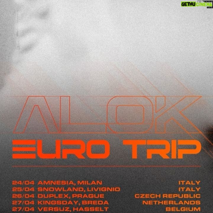 Alok Instagram - Next shows: Apr 24 - @amnesiamilano - Milan, Italy Apr 25 - @snowlandlivigno - Livigno SO, Italy Apr 26 - @duplexprague - Prague, Czech Republic Apr 27 - @clubversuz - Hasselt, Belgium Apr 27 - Kingsday - Breda, Netherlands