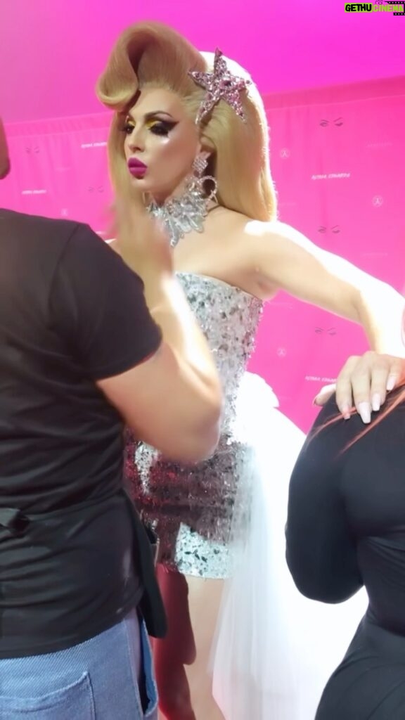 Alyssa Edwards Instagram - Behind The Scenes When I Was THE ONLY Material Gurl For ABHxAlyssaEdwards Palette @anastasiabeverlyhills Directed By Icon @norvina WHAT A UNFORGETTABLE DIVALICIOUS MOMENT ✨ Teamwork makes the Dream WERK #GlamSquadGoals Makeup @alyssamarieartistry Hair @in2gr8ion Dress @cazias #ABH #DancingQueen #Drag #Queen #anastasiabeverlyhills #alyssaedwardspalette