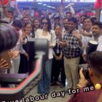 Ameesha Patel Instagram - SURAT — thank u for all the love 💕 2 events back to back — crazy day — true LABOUR DAY ( MAY 1st ) for me — minus the holiday 😀😀