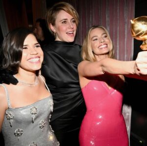 America Ferrera Instagram - 💖BTS of a joyful night celebrating @barbiethemovie and all the incredible work acknowledged at @goldenglobes