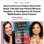 America Ferrera Instagram – We’re back in business baby! And so excited to be in our partnership with @orionpictures ! Today happens to be my first day working in person with @lindayvettechavez in over 2 years and the vibes are high! Swipe for live footage.  @staymacro @anoncontent @aevitas_creative #IAmNotPerfectMexicanDaughter
