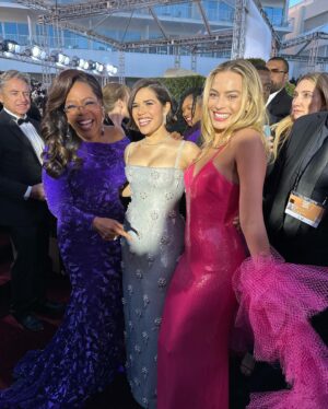 America Ferrera Instagram - Some fun & fave red carpet moments from last night! ❤️❤️❤️❤️❤️ @goldenglobes @barbiethemovie