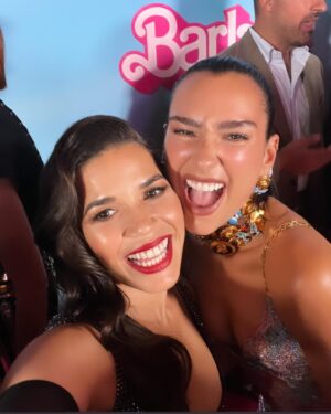 America Ferrera Instagram - London Barbie Premiere 🖤🪩 
Fun with some faves.