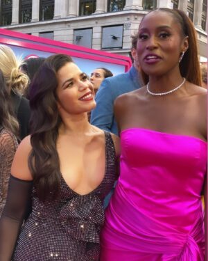 America Ferrera Instagram - London Barbie Premiere 🖤🪩 
Fun with some faves.