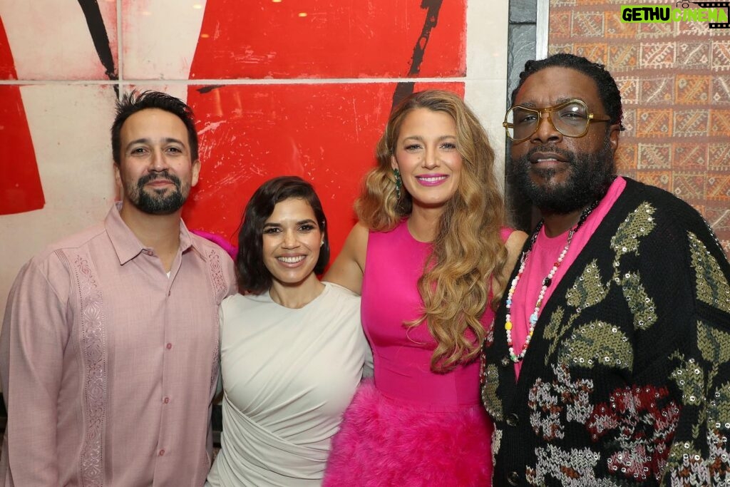 America Ferrera Instagram - Big love to my friends @lin_manuel @questlove @blakelively for hosting a celebration of my work as Gloria in @barbiethemovie 💕💕💕 I’m so lucky to have you three as such supportive and just plain genius friends. And thanks to all who came out to show love! It was a joyful and fun night as you can see from the pics! Heart full 💕