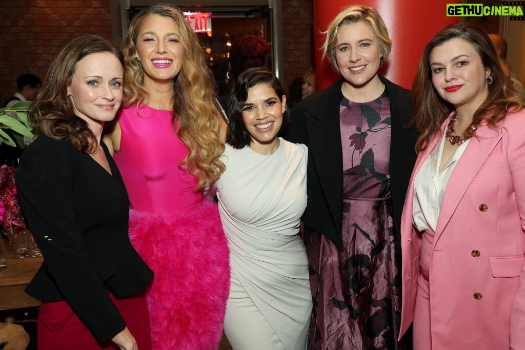 America Ferrera Instagram - Big love to my friends @lin_manuel @questlove @blakelively for hosting a celebration of my work as Gloria in @barbiethemovie 💕💕💕 I’m so lucky to have you three as such supportive and just plain genius friends. And thanks to all who came out to show love! It was a joyful and fun night as you can see from the pics! Heart full 💕