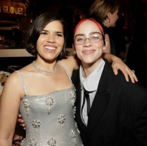 America Ferrera Instagram - 💖BTS of a joyful night celebrating @barbiethemovie and all the incredible work acknowledged at @goldenglobes