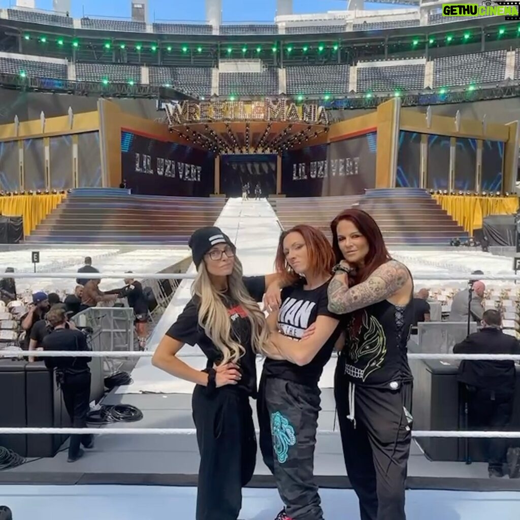 Amy Dumas Instagram - This seems like another lifetime ago…. How should we go about bringing @trishstratuscom back into reality….. Suggestions appreciated #raw #wwe