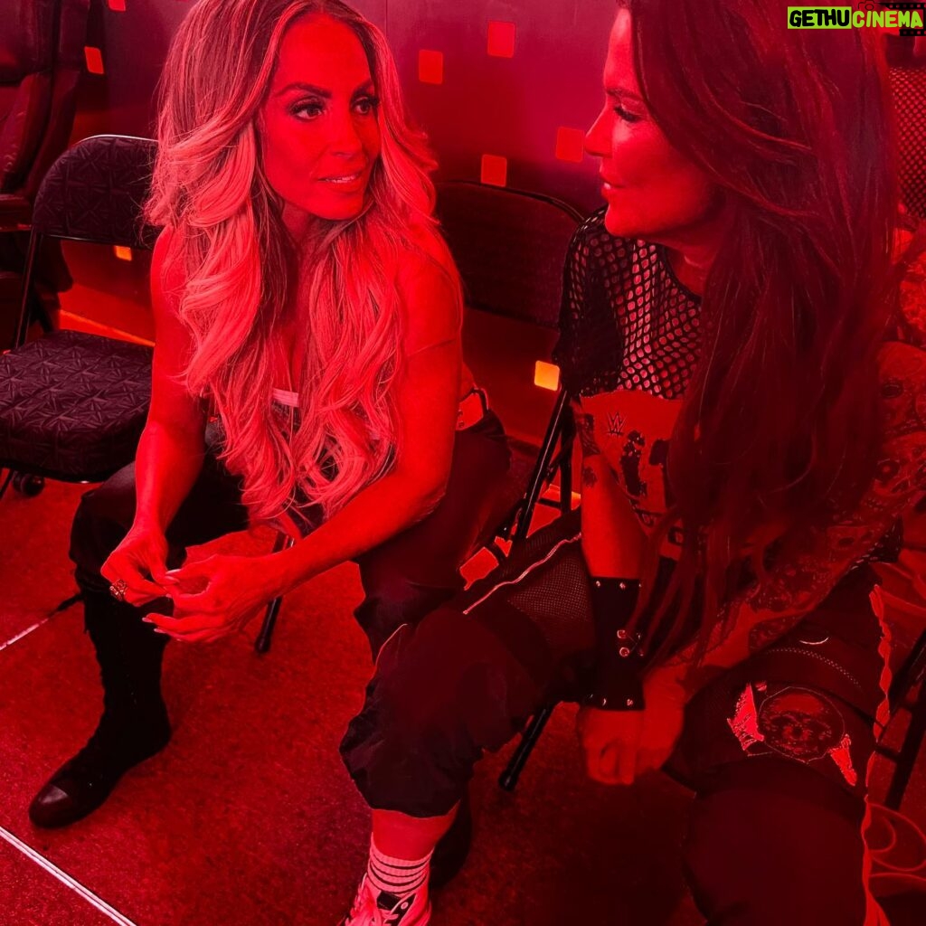 Amy Dumas Instagram - Moments before going out for our championship match I have a million thoughts racing through my mind. This is the first time I’ll be stepping in the ring since facing @beckylynchwwe last year… Can I pull this off? What if I fail? Damn, @iyo_sky and @imkingkota are really good What if I disappoint my incredibly talented tag partner? Try to channel your inner most #TeamXtreme And then I look over at my #bestie who has believed in me from the day we met backstage at #RAW in 1999 She calmly smiles and tells me I’ve got this. I’m Lita and go out there and do my thing like I always do. And with that the nerves shifted to excitement. We knew we were going to face interference from @itsmebayley but you’d be hard pressed to find a more badass trio in the game if I do say so myself. Thank you @trishstratuscom for always having my back when it counts. #thistimeitcounts #friendship #strongertogether #5 #tagteamchampions #tagteam