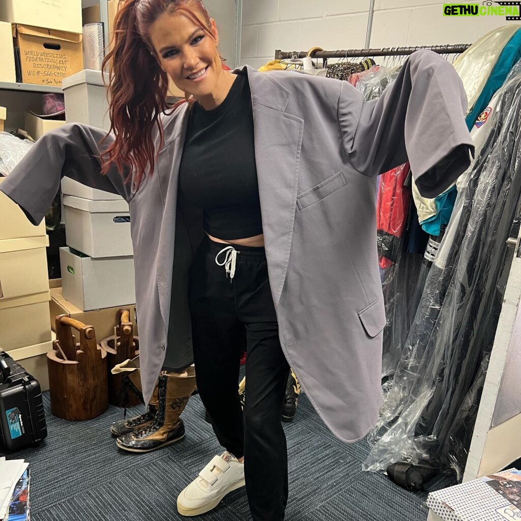 Amy Dumas Instagram - Just hanging out at the office in Andre the Giant’s biz cas. New episode of Treasures drops tomorrow with my boys @bookertfivex and @realmickfoley 9pm EST on AndE @wweonae @wwe #wweonae #mostwantedtreasures