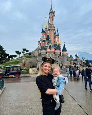 Amy Hart Instagram - 🌟You’re never too young to wish upon a star 🌟 Home from the most magical trip to Disneyland Paris! I’ve had so many questions about all the intricate details so will do a trip report here (so hit the save tab so it’s easy to find when you’re planning!) and then some more posts throughout the week!! If there’s anything you want me to include just ask! We went Friday-Monday arriving at lunchtime, leaving in the afternoon for a 6pm flight.

Travel✈️
We flew with easyJet from Gatwick. It’s the quickest door to door way for us! We got the 8.15am flight and arrived at the Disneyland Hotel for midday. We always take our @stokkebaby yoyo with us and I pay for a large hand luggage bag so I can take it onboard. I know lots of people will say oh I just chance it but if the flight had sold out of overhead luggage allowance I wouldn’t want to be without my pram! 45 minute flight out and 35 home! Easy! Stanley slept both ways which was a bonus. We pre booked a transfer to the hotel which was 30 minutes.

Hotel & Park Tickets 🏨 
Wow. Wow. Wow. We stayed at the newly refurbished Disneyland Hotel and it is literally a palace. The lobby is stunning, the staff can’t do enough for you and the little touches just make it perfect. Every evening they have princesses in the lobby and the location is insane. I got from my room to watching the fireworks on Main Street in less than 3 minutes. Booked this through @attractionticketsdotcom as always. We had a superior room which was beautiful, room tour video coming tomorrow! We booked breakfast and our park tickets in our package and our hotel room key was also our breakfast pass and park ticket! 

Continued in comments 👇🏻