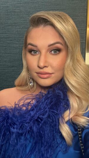 Amy Hart Instagram - It’s BAFTA TV Awards with @pandocruises day! 🥂🎥 I literally cannot wait! I thought I would give you a glimpse into how I get ready for a red carpet event like tonight. I feel it’s just like a celebration night on a P&O Cruises holiday! This was my dress from the nominees party, what colour do you think I’ll wear tonight? 💙 Comment below! 

#pandocruises #baftatv #raganddoll #fakebake #plouise #redcarpet #redcarpetfashion #redcarpetready