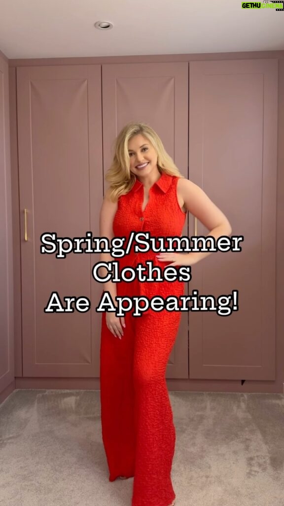 Amy Hart Instagram - Gooooodbye Winter 🥶 So happy that the spring summer offerings are in! This is what I took to Spain this week! All links are on my march highlight! 1) red co-ord, size 14, so comfy! 2) Black Bikini, had this in a 16 last year, this is a 14. A great staple piece! 3) Chainmail dress, size 14, reeaallly impressed with the quality! 4) Cream dress, 14, really flattering and the shell details are cute! #fashion #springfashion #springsummer #riverisland #bikini #midsizestyle #midsizefashion #midsizeblogger #inthestyle #coord #matchingset #beachcoverup #dress #sunmerdress #springdress