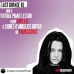 Amy Lee Instagram - #REPOST @evanescenceofficial — 🚨 LAST CHANCE to support @headcountorg and win big! I’ve teamed up with @winwithfandiem & @dangelicony to give away a 30 min virtual 1-on-1 piano lesson with me! In addition, you’ll win a D’Angelico SIGNED guitar by @evanescenceofficial as well as tickets & VIP soundcheck package to an upcoming show of your choice 🖤 *Contest ends Sept. 22! (LINK IN BIO)