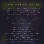 Amy Lee Instagram - Several of you have asked for the lyrics to the song I sang on @lindseystirling’s new album, “Love Goes On And On.” Here they are...