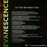 Amy Lee Instagram - This song is about my journey, and some of what I had to overcome to get where I am, and where our band is, today. I’ve fought many battles for my self and my music which are very intertwined (some of them internal). Each verse is for a different obstacle along the way, starting in the past and ending in the present. There are parts of my story you don’t know unless you know me, and yes, verse 2 is for some of my experiences in the industry, but don’t get it twisted- this is deeper and darker than that. Obviously I still have some things from way back to get off my chest. I hope it serves to empower others who have been made to feel powerless. Don’t let the voices telling you you’re not good enough live in your head. Don’t let them write your story. Don’t ever let fear stop you from being who you were born to be. That fear... I am. We are. Better without you.