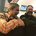 Amy Lee Instagram - Just a random photo of 2 of my favorite dudes. I took this from my seat on the train from Moscow to St. Pete. I can’t look at it without smiling because I can literally hear them laughing when I do. Been laughing with these fuckers for 12 years! Love you to pieces! @willhuntinc @troymclawhorn1 @evanescence #dragonbrothers