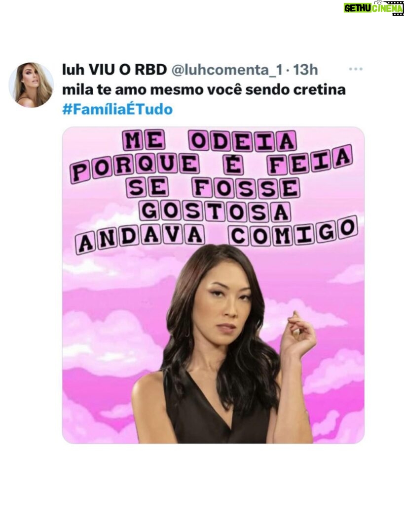 Ana Hikari Instagram - Mila: a próxima infratora do estatuto do idoso Ou Me odeia porque é feia, se fosse gostosa andava comigo Ou Começou, será que a Mila vai humilhar alguma minoria hoje? Ou Hans x Mila, se são vilões, porque tão sexys? Ou Esperando o dia que a queen vai passar a perna no Hans ✨ coleção de twtsss dessa semana sobre a nossa Mila ❤️ uma doçura, um anjo, uma querida! Ah, ela é toda boazinha, ela é toda do bem, ela é tão galera 🫣😂 amando os edits que vcs fizeram! Obrigada!! ✨ #FamiliaÉTudo